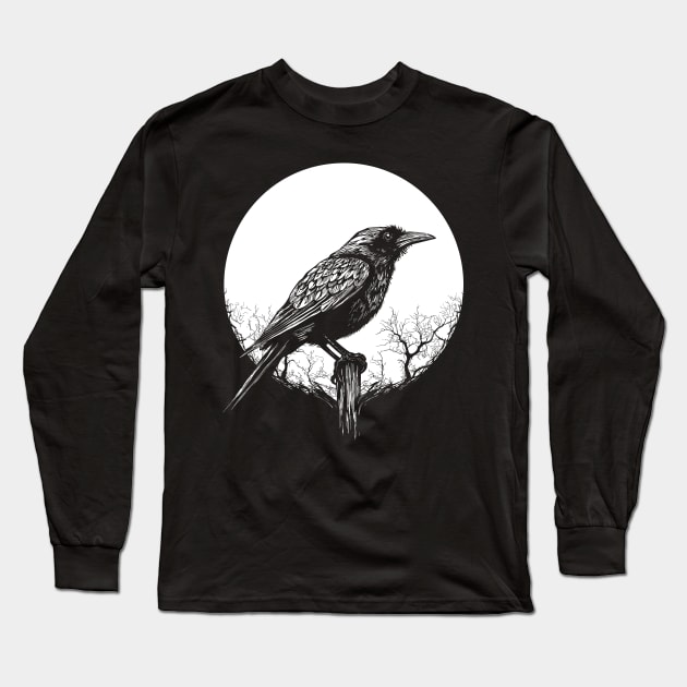 Raven Long Sleeve T-Shirt by Yopi